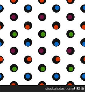 Funny polka dot abstract seamless pattern. Vector illustration
