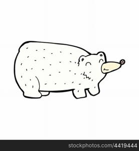 funny retro comic book style cartoon polar bear