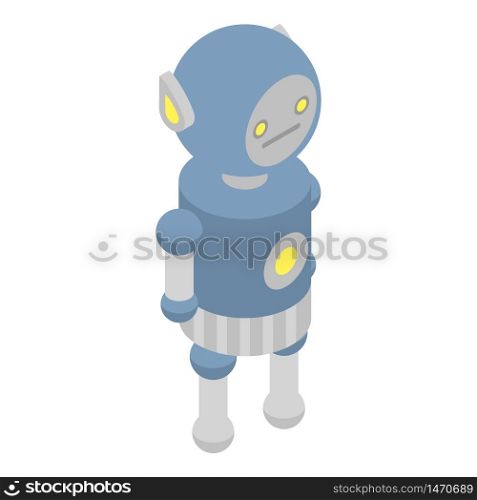 Funny robot icon. Isometric of funny robot vector icon for web design isolated on white background. Funny robot icon, isometric style