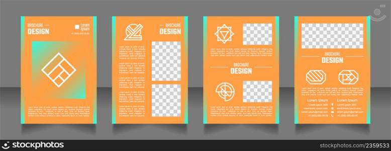 Funny science blank brochure design. Template set with copy space for text. Premade corporate reports collection. Editable 4 paper pages. Teco Light, Semibold, Arial Regular fonts used. Funny science blank brochure design