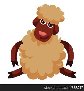 Funny sheep icon. Cartoon of funny sheep vector icon for web design isolated on white background. Funny sheep icon, cartoon style