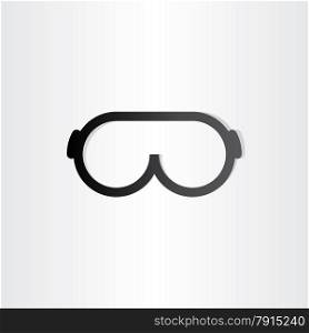 funny sun glasses line icon design element