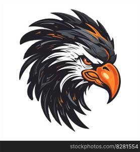 Furious eagle sport vector logo concept isolated on white background. Web infographic. Premium quality wild bird t-shirt tee print illustration.