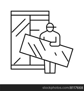 furniture assemblers line icon vector. furniture assemblers sign. isolated contour symbol black illustration. furniture assemblers line icon vector illustration