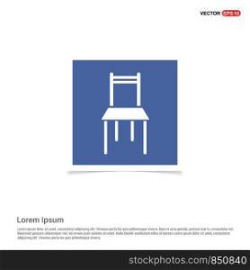 Furniture chair icon - Blue photo Frame