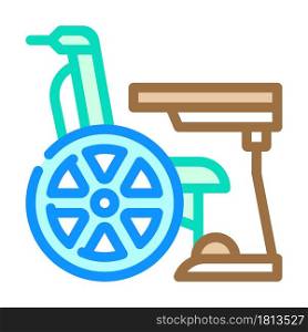 furniture for disabled color icon vector. furniture for disabled sign. isolated symbol illustration. furniture for disabled color icon vector illustration