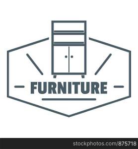 Furniture house logo. Simple illustration of furniture house vector logo for web. Furniture house logo, simple gray style