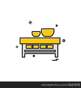 Furniture icon design vector