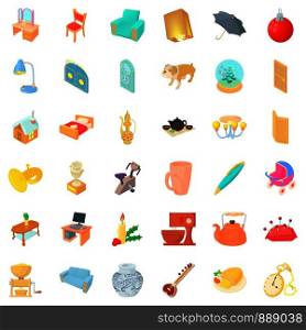 Furniture icons set. Cartoon style of 36 furniture vector icons for web isolated on white background. Furniture icons set, cartoon style