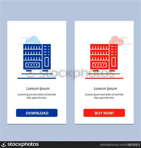 Furniture, Interior, Wardrobe, Drawer Blue and Red Download and Buy Now web Widget Card Template