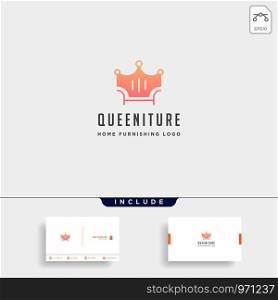 furniture logo design vector icon illustration icon element isolated with business card include. furniture logo design vector icon illustration icon isolated