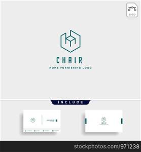 furniture logo design vector icon illustration icon element isolated with business card include. furniture logo design vector icon illustration icon isolated