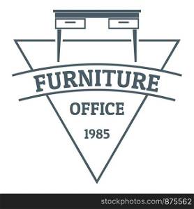 Furniture logo. Simple illustration of furniture vector logo for web. Furniture logo, simple gray style