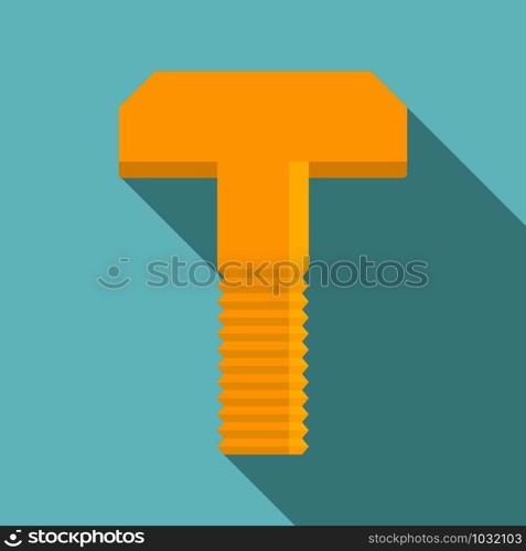 Furniture screw bolt icon. Flat illustration of furniture screw bolt vector icon for web design. Furniture screw bolt icon, flat style