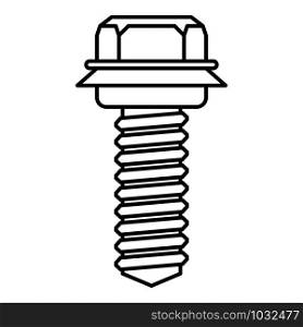 Furniture screw bolt icon. Outline furniture screw bolt vector icon for web design isolated on white background. Furniture screw bolt icon, outline style