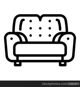 Furniture sofa icon. Outline furniture sofa vector icon for web design isolated on white background. Furniture sofa icon, outline style