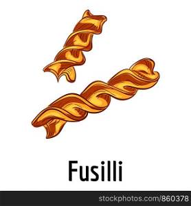 Fusilli icon. Cartoon of fusilli vector icon for web design isolated on white background. Fusilli icon, cartoon style