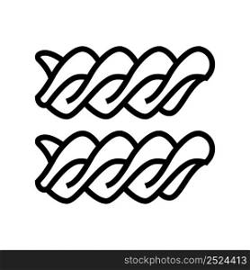 fusilli pasta line icon vector. fusilli pasta sign. isolated contour symbol black illustration. fusilli pasta line icon vector illustration
