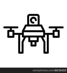 Future drone icon outline vector. Aerial camera. Videography video. Future drone icon outline vector. Aerial camera