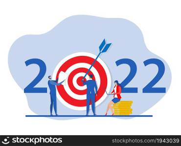 Future Goal And Plans.Year 2022 business target ,new year resolutions, success plan or career achievement concept,