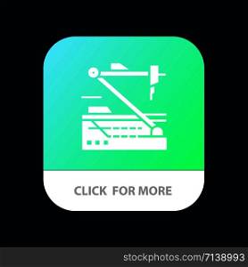 Future, Medical, Medicine, Robot, Robotics Mobile App Button. Android and IOS Glyph Version