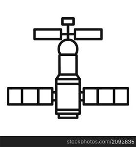 Future space station icon outline vector. Planet spaceship. Science space station. Future space station icon outline vector. Planet spaceship