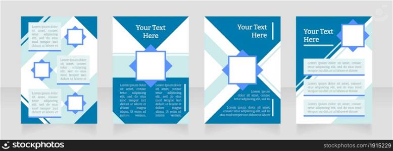 Future students preparation blank brochure layout design. Vertical poster template set with empty copy space for text. Premade corporate reports collection. Editable flyer paper pages. Future students preparation blank brochure layout design