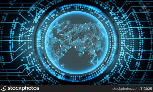 Future Technology Cyber Concept Background. Asia. Vector Illustration. Future Technology Cyber Concept Background. Asia. Vector