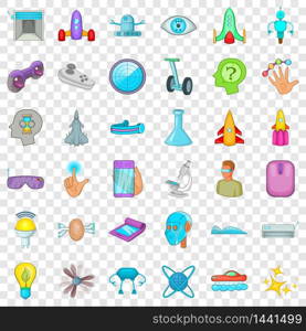 Future technology icons set. Cartoon style of 36 future technology vector icons for web for any design. Future technology icons set, cartoon style