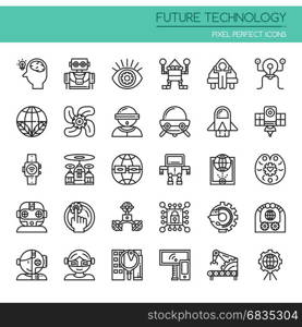 Future Technology , Thin Line and Pixel Perfect Icons