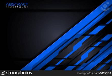 Futuristic blue modern tech abstract background design template. Vector graphic