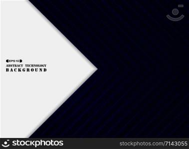 Futuristic blue stripe line pattern with white copy space background, vector eps10
