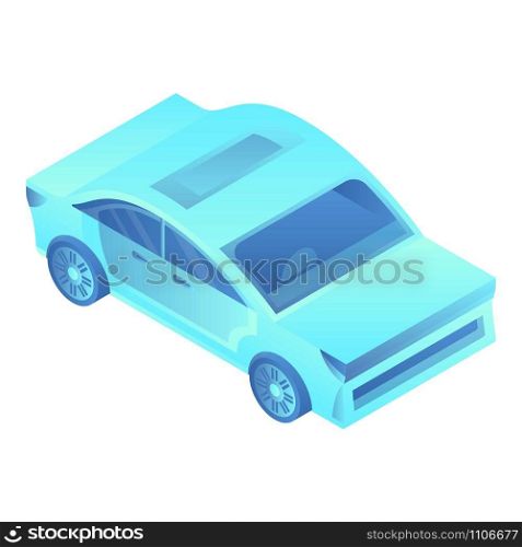Futuristic car icon. Isometric of futuristic car vector icon for web design isolated on white background. Futuristic car icon, isometric style