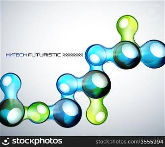 Futuristic color bubbles abstract background