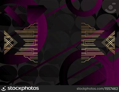 Futuristic colorful retro style background design. Abstract gradient shapes composition with vintage frame. Luxury design posters.