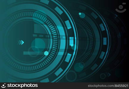 Futuristic Digital Circle Abstract Digital Technology Background