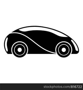 Futuristic driverless car icon. Simple illustration of futuristic driverless car vector icon for web design isolated on white background. Futuristic driverless car icon, simple style