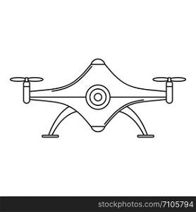 Futuristic drone icon. Outline futuristic drone vector icon for web design isolated on white background. Futuristic drone icon, outline style
