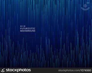 Futuristic full frame of science movement in gradient blue line pattern background, vector eps10