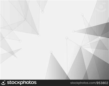Futuristic future technology of triangle gradient gray connect abstraction background. Decorating for sharp design of connection usage. poster, brochure, ad, flyer, cover design. vector eps10
