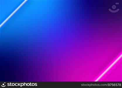 Futuristic gradient background with neon blue and pink luminous lines. Bright vector banner.