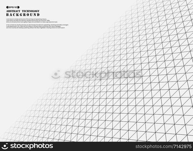 Futuristic gray triangles geometric pattern cover background, vector eps10