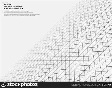 Futuristic gray triangles geometric pattern cover background, vector eps10
