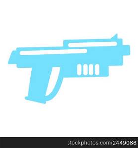 Futuristic gun semi flat color vector object. Military power. Full sized item on white. Modern military weapon. Simple cartoon style illustration for web graphic design and animation. Futuristic gun semi flat color vector object