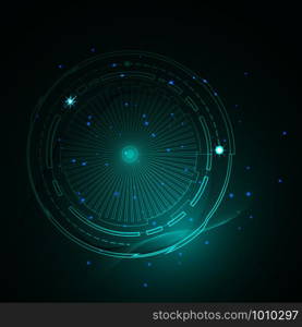 Futuristic hud smooth wave background, stock vector