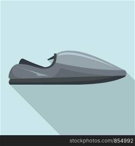 Futuristic jet ski icon. Flat illustration of futuristic jet ski vector icon for web design. Futuristic jet ski icon, flat style