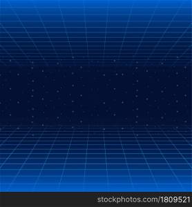 Futuristic Landscape With Styled Laser Grid. Neon Retrowave. Vector stock illustration. Futuristic Landscape With Styled Laser Grid. Neon Retrowave. Vector stock illustration.