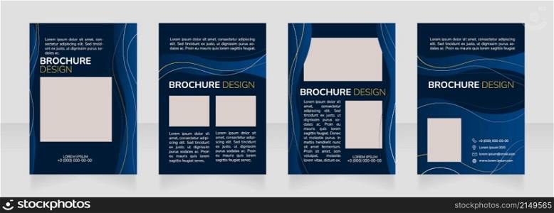 Futuristic medical technology blank brochure design. Template set with copy space for text. Premade corporate reports collection. Editable 4 paper pages. Nunito Bold, ExtraLight, Light fonts used. Futuristic medical technology blank brochure design