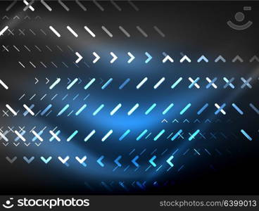 Futuristic neon lights on dark background, digital abstract techno backgrounds. Futuristic neon lights on dark background, digital abstract techno backgrounds. Glowing shiny lines template with sparkle effects