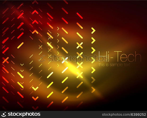 Futuristic neon lights on dark background, digital abstract techno backgrounds. Futuristic neon lights on dark background, digital abstract techno backgrounds. Glowing shiny lines template with sparkle effects